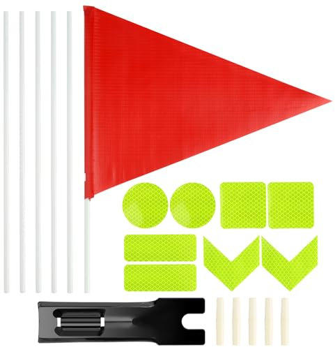 RISF Fahrradfahne 180cm, Fahrradwimpel Einstellbar, Neongelb Fahne Fahrrad Kinder, Sicherheitsflagge Fahrrad Fahne, Fahrradfahne für Kinder Mit Reflektor für Jungen Mädchen Radfahren