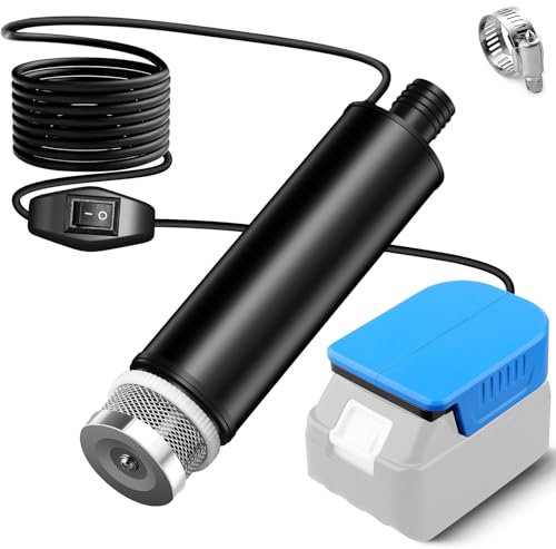 EID Cordless Oil/Water Sump Pump Fit for Bosch 18V PBA PSB PSR Battery,120W 12V Cordless Rain Barrel Water Transfer Pump,Electric Utility Pu-mp for Garden, Hot Tub, Tank, Pool, Ponds, Aquarium
