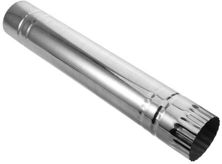 KONTONTY Tuyau de Poêle Acier Inoxydable pour Kit de Ventilation pour Poêle Long de Utilisation Intérieure Extérieure