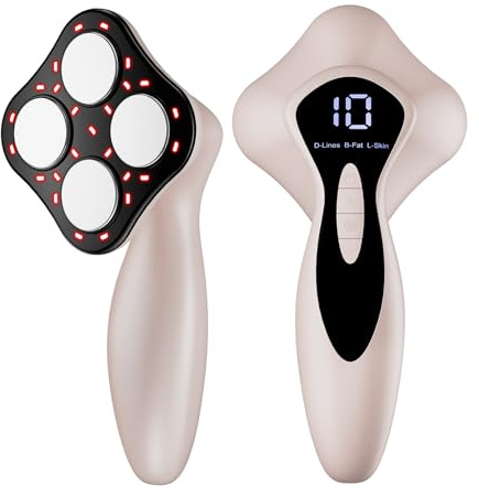 Massaggiatore Anticellulite Professionale, 3 in 1 Massaggiatore Anticellulite Elettrico Unisex per Vita, Pancia, Braccia, Glutei e Gambe (Oro Rosa)