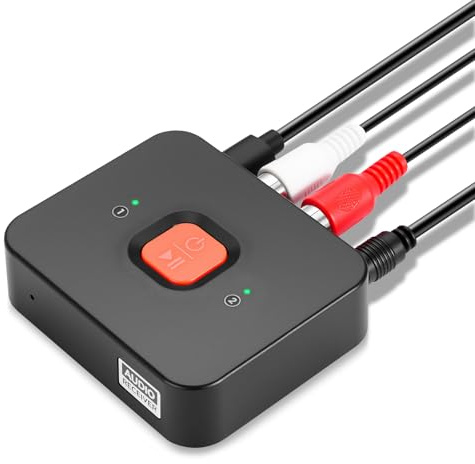 Ricevitore Bluetooth 6.0 con 3,5 mm e cinch, adattatore audio Hi-Fi per smartphone, tablet e computer