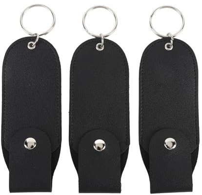 Almeigrity 3 pièces étui de Rouge à lèvres Porte-clés en Cuir PU étui de Rouge à lèvres Portable Pochette à Manches pour baume à lèvres pour la Vie Quotidienne