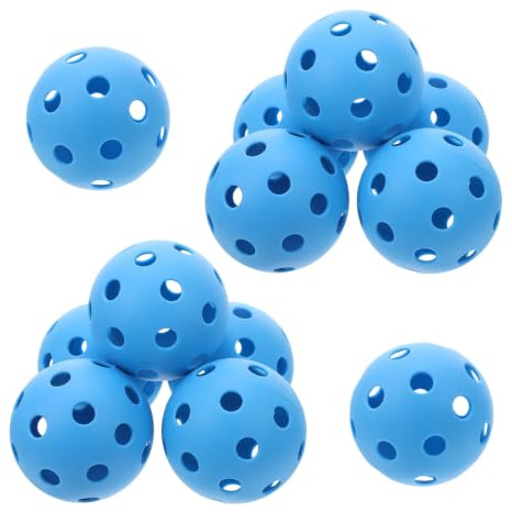 Cabilock 12 Piezas Mini Azul, de Plástico Balones al Béisbol para Entrenamiento Diseño Portátil y Coordinación Mano-Ojo, Color Libre. Ideales Aire
