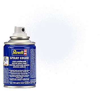 Revell Spraydose Weiß I Matt I 100-ml-Sprühdose I Ideal für Modellbauprojekte I Praktische Sprühfarbe für präzises Lackieren und kreative Gestaltung