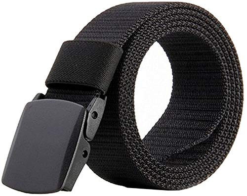 JASGOOD Nylon Canvas Military Tactical Mens Belt Gift Outdoor Sports Breathable Waist Belts for Men With Plastic Buckle