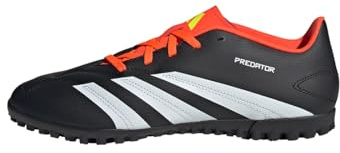 adidas Unisex Predator Club Turf Football Boots, Core Black/Cloud White/Solar Red, 6.5 UK