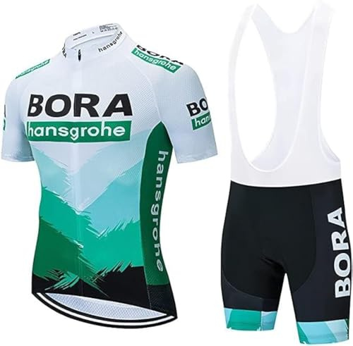 Moxilyn Fahrradtrikot Kurzarm Set für Herren Radtrikot T Shirt Radsport Radtrikot Set Fahrrad Trikot Kurzarm+Radhose mit 4D Gel,Ursprüngliche Gaze Radjacke und Radhose,MTB Radtrikot