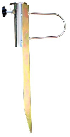 DIVCHI Rust Resistant Heavy Duty Zinc Plated Steel Screw in Ground Spike for Rotary Washing Line Parasol Cloth Airer Stand Base (42cm Spike)