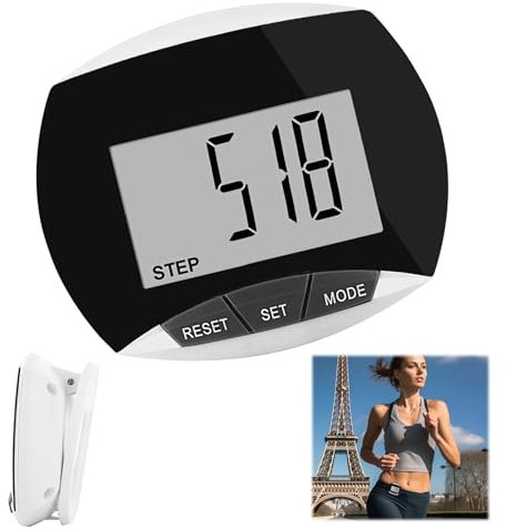 Tragbarer Schrittzähler Schrittzähler Schrittzähler genaue Schritte, 3D-Sport-Schrittzähler und Fitness-Tracker mit abnehmbarem Clip-LCD-Display für Männer, Frauen und Kinder