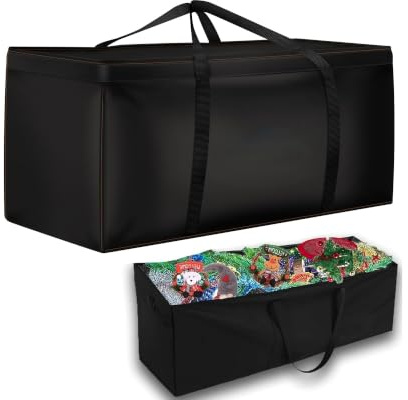 Rimwig Garden Furniture Cushion Storage Bag, Dustproof, Anti-UV, Heavy Duty Rip Proof 210D Oxford Fabric Christmas Tree Storage Bag with Handle (175x75x55cm)