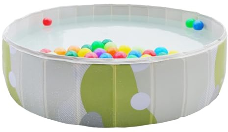 Piscina plegable para perros - Piscina plegable para jardín, construcción rápida, resistente al agua, diversión al aire libre para niños, jardín, terraza, actividades de juego