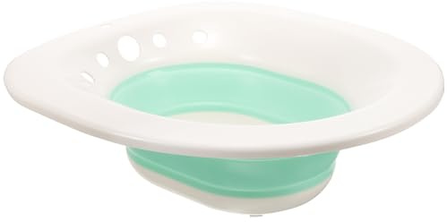 Ciieeo Bidet da Bagno Pieghevole Bianco e Verde Lavabo Portatile per Pulizia Intima Dimensioni per Sedili Wc Adatto per Donne Incinte Anziani e Assistenza Post-Operatoria