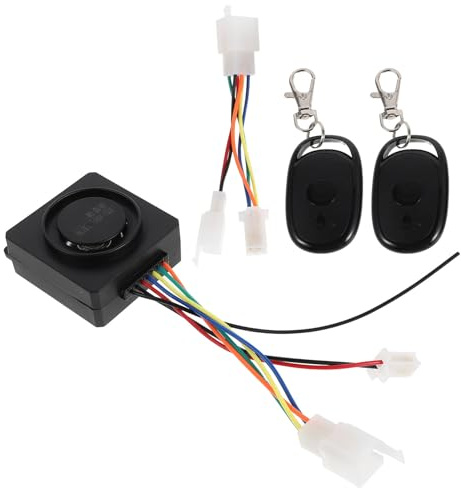 SHINEOFI Alarme Antivol pour Scooter et Vélo Électrique 36-72v Télécommande, Système D’alarme de Sécurité à Relais, de Mouvement, Compatible Motos et Tricycles Électriques, Protection