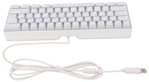 Jectse USB-Tangentbord med 61 Tangenter, RGB-bakgrundsbelyst, Kompakt Tangentbord med Mekanisk Känsla, med 25 Tangenter Utan Konflikt, för Arbetsspel
