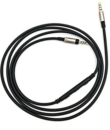 Câble de remplacement compatible avec Sennheiser Momentum, Momentum 2.0, Sennheiser HD1, câbles audio microphone/télécommande/volume compatible avec iPhone, compatible avec iPad