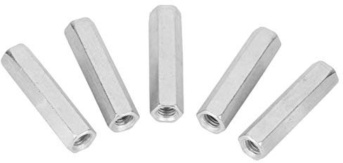 5Pcs Hexagonal Sleeve Nut M8 * 50 Hex Nut Set Long Rod Connector Threaded Fasteners