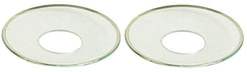 Wax Catcher Bobeche - Clear Glass with Silver Rim - Pack of 2 Drip Stoppers