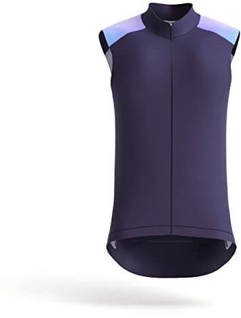 Ridefyl | Gilet da ciclismo Antivento Barrax | Attrezzatura da ciclismo | Sport | Uomo | Colore Viola | Taglia M | Senza maniche | Made in Spain
