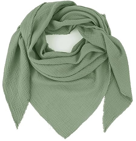 Gloop Damen Schal XXL Strick Dreieck Schal Halstuch Baumwolle Dreieckstuch Musselin Schal ohne Kratze an Haut