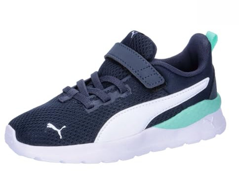 Puma Unisex Kids ANZARUN LITE AC INF Sneaker, Club Navy-Puma White-Mint, 21 EU