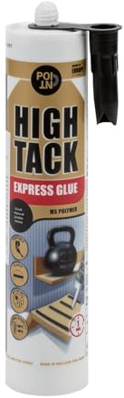 POINT Monteringslim HIGH TACK för mycket tunga byggelement Bygglim MS-Polymer Hybridlim För inomhus- & utomhusbruk vattentätt hög elasticitet 290 ml (1 patron, svart)