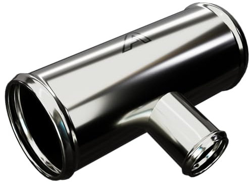 32mm (1.25 Inch) OD Aluminium T Piece 3 Way Hose Connector with 25mm (1 Inch) Outlet