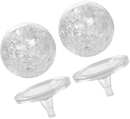 Garneck 2pcs Crystal Ball Support for Fountain Scene Layout Display Crystal Globes for Living Decor DIY Indoor Sphere Crafts Sphere Decors