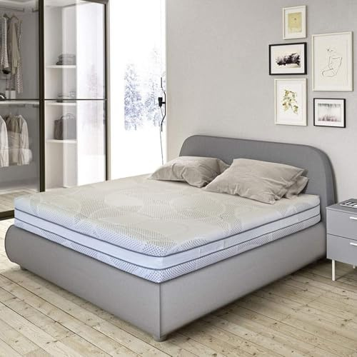 Flexinn Materasso in Memory foam con 1600 Molle insacchettate indipendenti e Memory Gel. Altezza: 25 cm, rigidità 8 su 10. Sfoderabile. Dispositivo Medico Classe I (80x190)