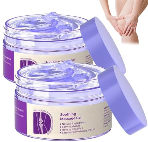 2 PCS Joint Gel Purple Gel，Soothing Massage Cream，Joint Activities Throughout The Body，Soothes for Knees, Hands, Lumbar, Neck and Shoulders