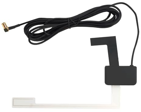 CA-AN-DAB.001 Digital Audio Broadcast Kfz-Antenne, DAB Hochleistungsantenne 18dBi, Aktive 5-12V Auto Digitalradio Antenne, DAB+ Scheibenantenne für Autoradio, GPS Antenne Auto