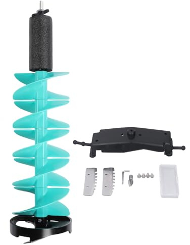 Trapano Battente Per Foratura Ghiaccio 8 Pollici - Lame in Carburo di Tungsteno Resistenti - Adattatore Universale per Drill Elettrici, Ideale per Pescatori su Ghiaccio