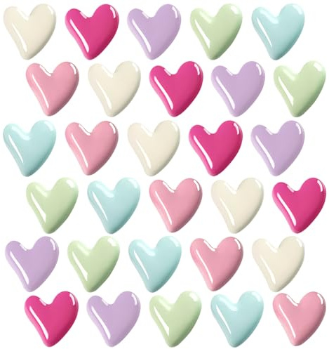 Zasjon 30 Pezzi Calamite Frigorifero a Forma di Cuore Colorate, 3D Calamite Potenti Piccole per Lavagna Magnetica, Cucina, Armadio, Ufficio per Regalo o Decorazione Casa