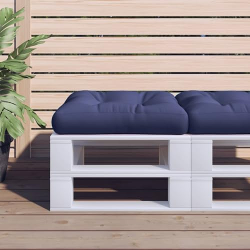 Yisssmeng Navy Blue 20x20 in Outdoor Cushion, Water-Resistant Patio Chair Pad with PP Hollow Fiber Fill, Modern Accent for Garden, Deck, Living Room