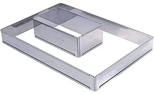 DE BUYER Cadre ˆ tarte inox extensible rectangle 21.5 x 11.5 cm H.4 cm