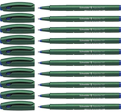 Schneider 1473 Topwriter 147 Faserschreiber (0,6 mm) 10er Packung blau