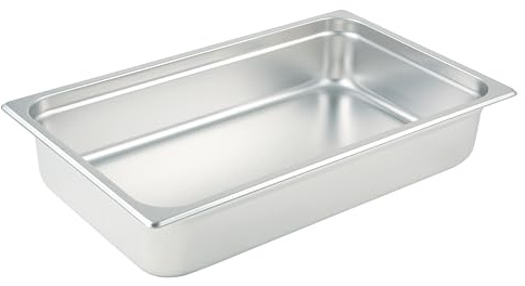 Winco Anti-Jamming Steam Pan, Full-Size x 4-Inch,Stainless Steel,Medium
