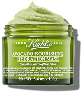 KIEHL'S Avocado Nourishing Hydration Mask, 100 g, feuchtigkeitsspendende Avocado-Gesichtsmaske für normale und empfindliche Haut, 24 h Feuchtigkeit