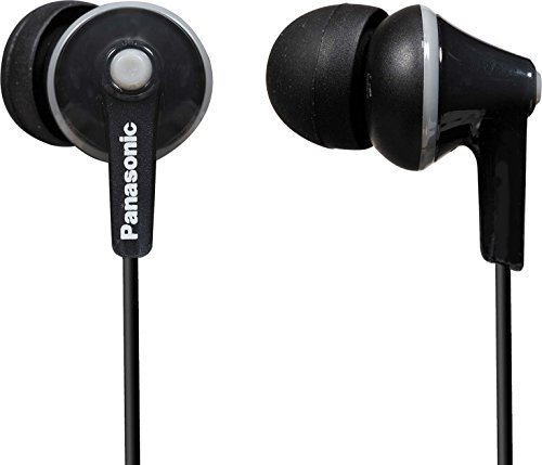 Panasonic RP-HJE125 Auriculares Internos de Tipo Canal con Cable, Imán de Neodimio, Sonido Potente, ErgoFit, Máxima Comodidad y Ajuste, Negro