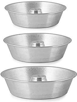 Pentalux Set 3 pezzi (30m-26cm-22cm) STAMPO DA FORNO con cono ALLUMINIO 99.5% RUOTO Ciambella con buco Torte casatiello rustico