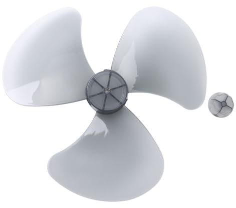 iEFiEL Lüfterflügel 3 Blätter Kunststoff Ventilator Flügel 16 Zoll Ersatzteile Ventilator Rotorblatt Tischventilator Zubehör Grau B Passend für 16 Zoll