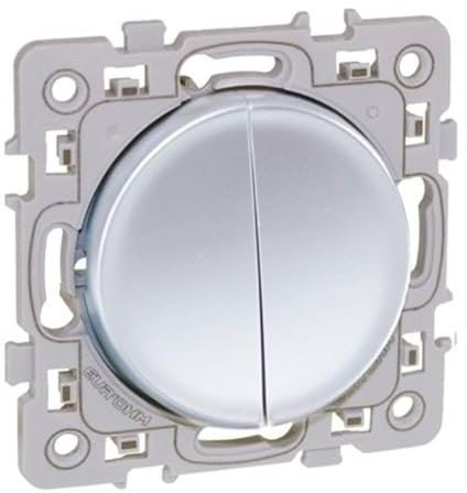 SQUARE double poussoir SILVER EUR'OHM 60411