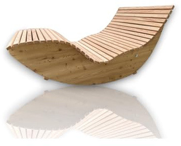 Holztec-Leitner Schaukelliege Wippliege,Obersee 120 cm in Lärchenholz Made in Bavaria