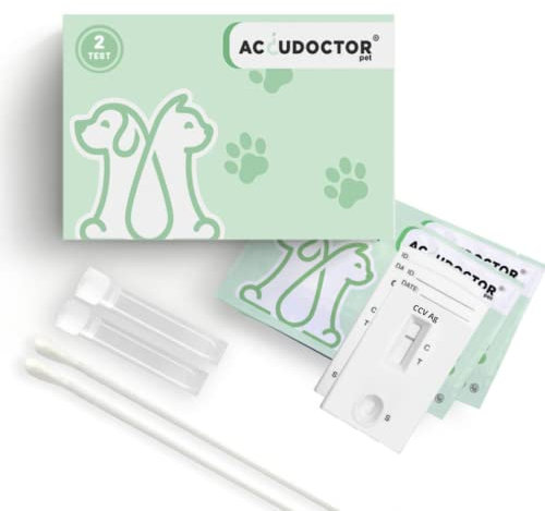 2 Test Accudoctor Canine CCV - CCoV Ag Stuhltest Haustiere Hunde Canine Tierärztliche Veterinary Gesundheit Schnelltest Stuhl Hund Test Hund Dog Pet durchfall mittel schnellteste unsichtbarer