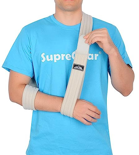 supregear Braccio Fionda, Regolabile Spalla Brace Immobilizzatore Rotatore Cuffia Leggero Braccio Swathe Supporto per Spalla Lesioni, Rotto/Fratturato Ossa per Sinistra e Destra Braccio Uomini e Donne