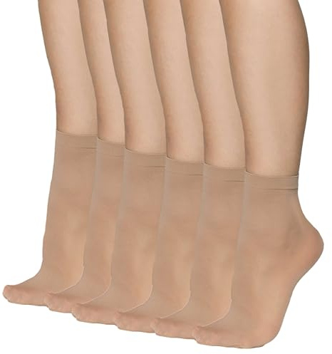 Annes styling Calcetines por encima del tobillo para mujer - Microfibra opaca 40 Den, acabado mate, parte superior cómoda, talla única, calcetines de oficina clásicos informales para mujer, Talla