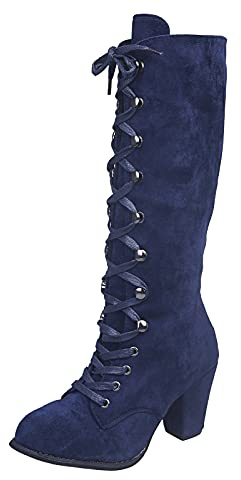 Bottes pour Femme Boots Caoutchouc Hiver Chaussure Equitation Cowgirl Talon Bottines Confort Chic Bottine Western Fantaisie Santiag Disco Classique Cuissarde Cheval Medieval