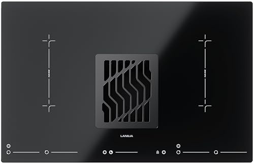 Globalo Lanilia Vilio 80.1, Induction hob with integrated exhaust hood, Black