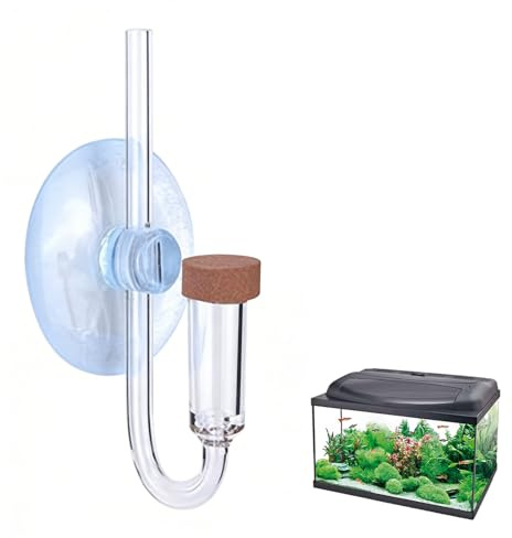 Difusor de CO2 para acuario tamaño S, cerámica ultra fina de Corea del Sur, microburbujas para plantas acuáticas, cuerpo acrílico transparente compatible con todos los sistemas de CO2 y nanoacuarios