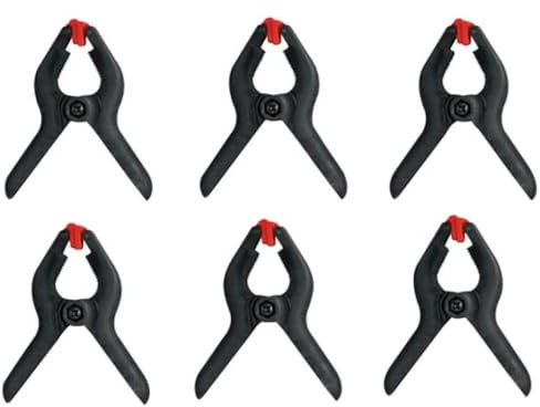 Toolland Serre-joints, nylon, 64 mm (2,5), 6 pièces, fermeture rapide, noir