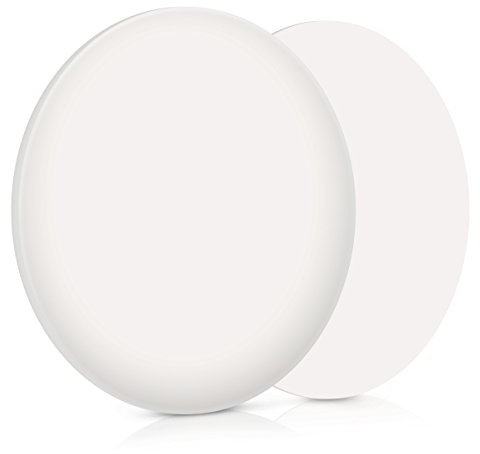 Navaris butoir de porte mural - Lot 10x arrêt de portes rond auto adhésif - Bloque poignée mur autocollant - 40 mm - Blanc